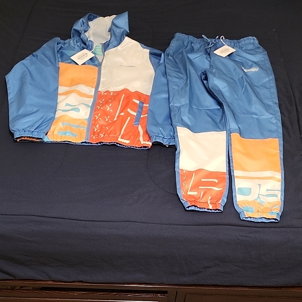 Blue and Orange Tracksuit